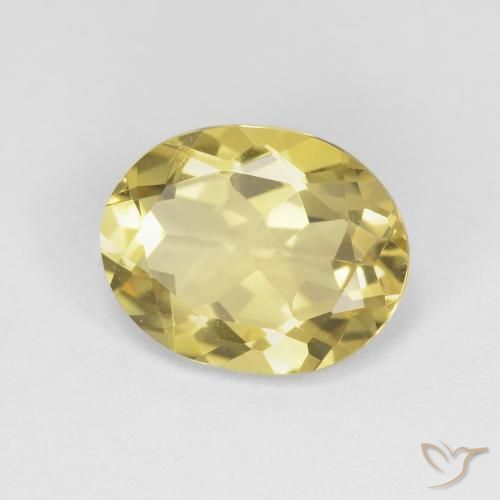Béryl Jaune Toscane naturelle ovale, 2.89 ct, VVS