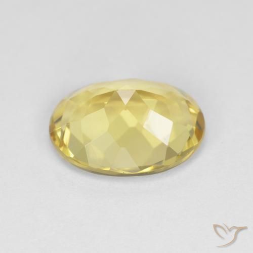 Béryl Jaune Toscane naturelle ovale, 2.89 ct, VVS