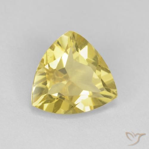Béryl Jaune moyen-léger naturelle Trillion, 1.41 ct, VVS