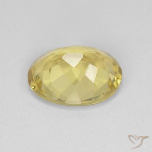 Béryl Jaune Toscane naturelle ovale, 3.13 ct, VVS