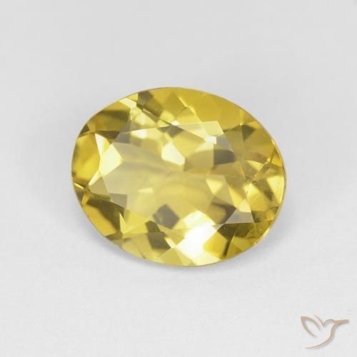 Béryl Jaune brunâtre naturelle ovale, 2.78 ct, VVS
