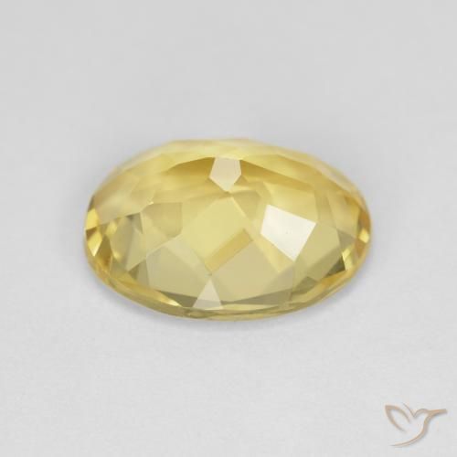 Béryl Jaune Toscane naturelle ovale, 2.95 ct, VVS