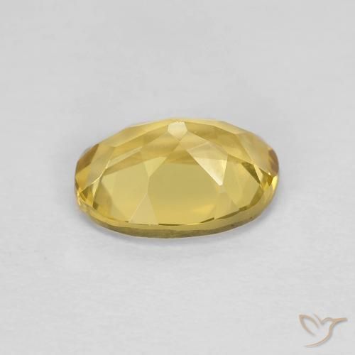 Béryl Jaune moyen naturelle ovale, 1.58 ct, VVS