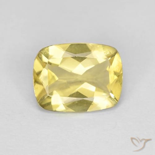 1.62ct Naturel Jaune Toscane Béryl, Coussin, VVS