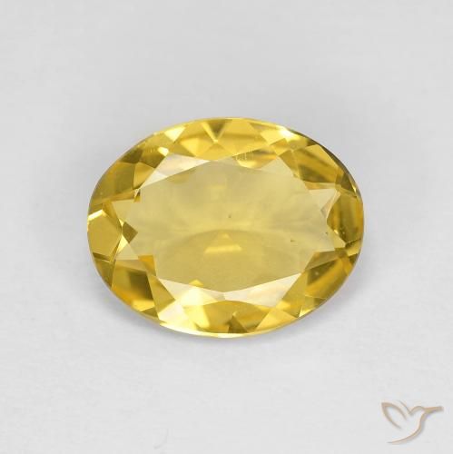 2.11ct Naturel Jaune Toscane Béryl, ovale, VVS-VS