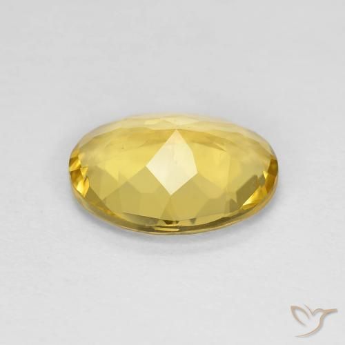 Béryl Jaune Toscane naturelle ovale, 2.11 ct, VVS-VS