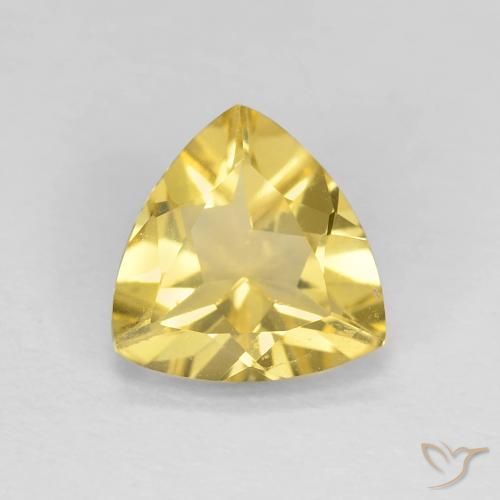 Béryl Jaune Toscane naturelle Trillion, 1.28 ct, VVS-VS