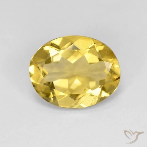 2.87ct Naturel Jaune moyen Béryl, ovale, VVS-VS