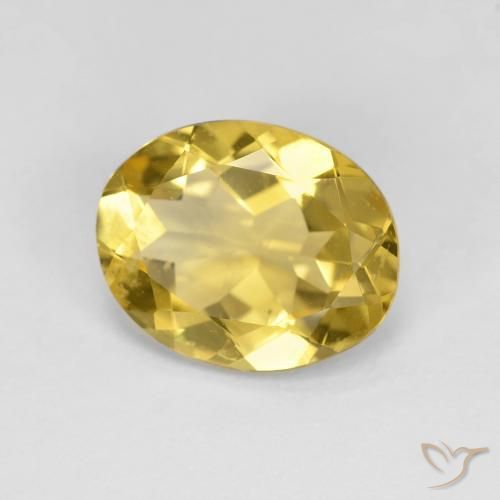Béryl Jaune moyen naturelle ovale, 2.87 ct, VVS-VS