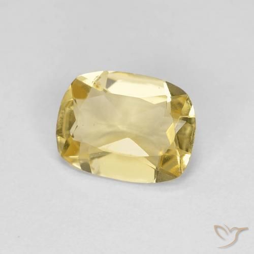Béryl Jaune clair naturelle Coussin, 1.06 ct, VVS-VS