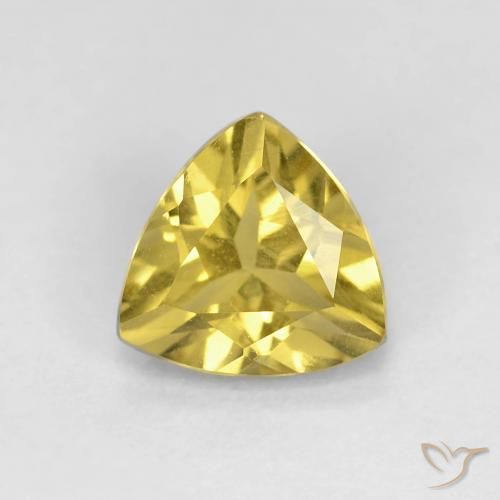 Béryl Jaune moyen naturelle Trillion, 1.08 ct, VVS-VS