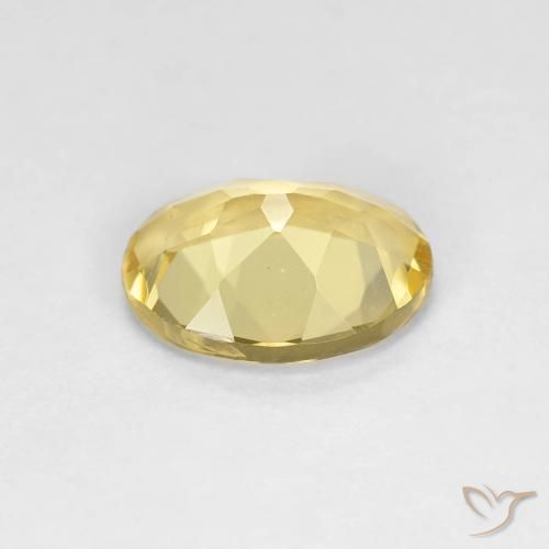 Béryl Jaune pâle naturelle ovale, 1.53 ct, VS