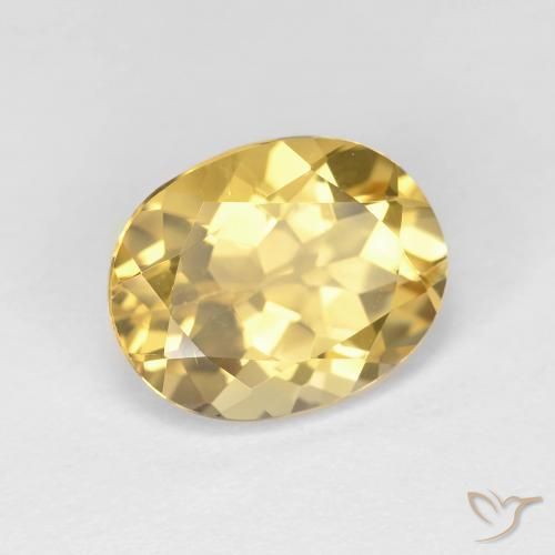 Béryl Doré naturelle ovale, 3.20 ct, VVS-VS