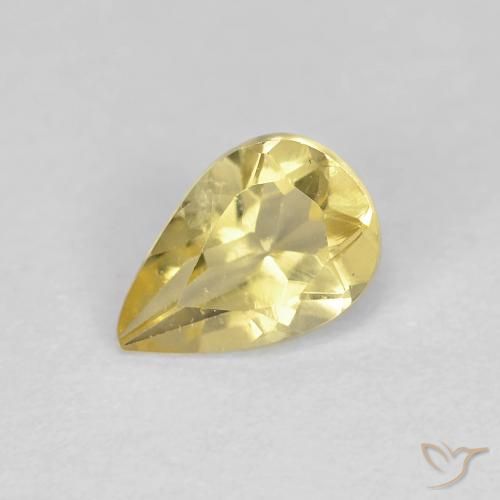 0.61ct Naturel Jaune Toscane Béryl, En forme de poire, VS