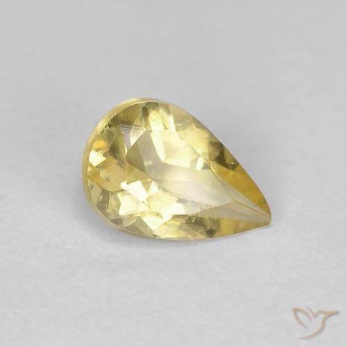 Béryl Jaune Toscane naturelle En forme de poire, 0.61 ct, VS