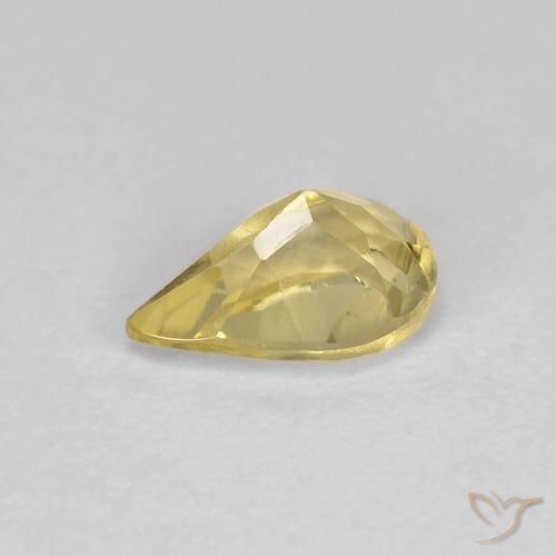 Béryl Jaune Toscane naturelle En forme de poire, 0.61 ct, VS