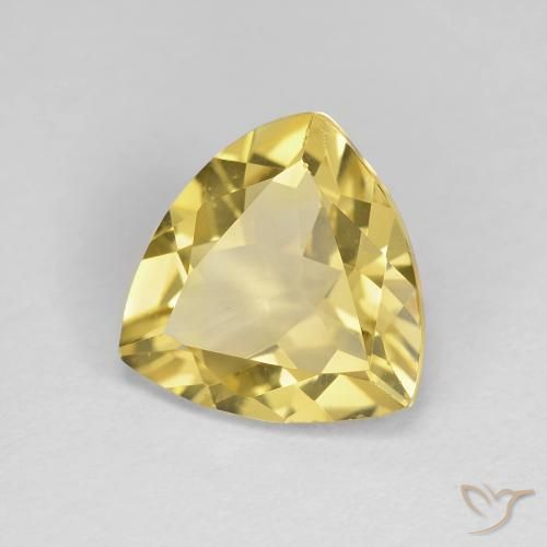 Béryl Doré léger naturelle Trillion, 1.90 ct, VVS-VS