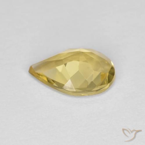 Béryl Jaune clair naturelle En forme de poire, 0.98 ct, VVS-VS