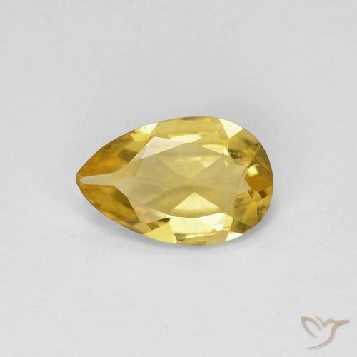 0.85ct Naturel Jaune doré léger Béryl, En forme de poire, VVS-VS