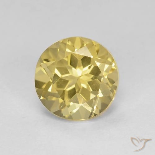 1.48ct Naturel Jaune clair Béryl, Tour, VVS-VS