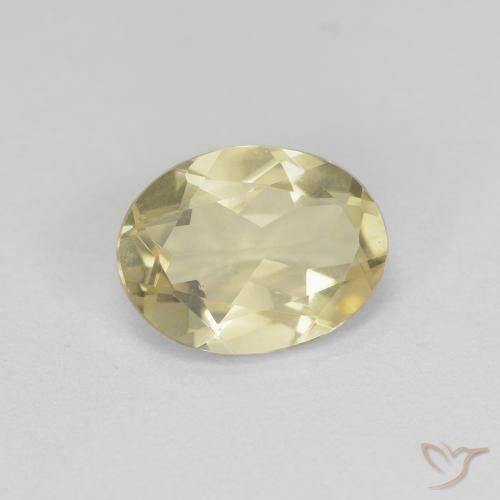 Béryl Jaune moyen naturelle ovale, 1.59 ct, VS
