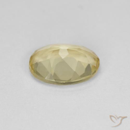 Béryl Jaune moyen naturelle ovale, 1.59 ct, VS