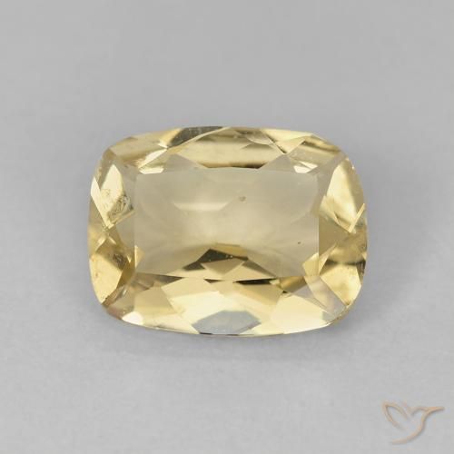 1.50ct Naturel Jaune chaud Béryl, Coussin, VS