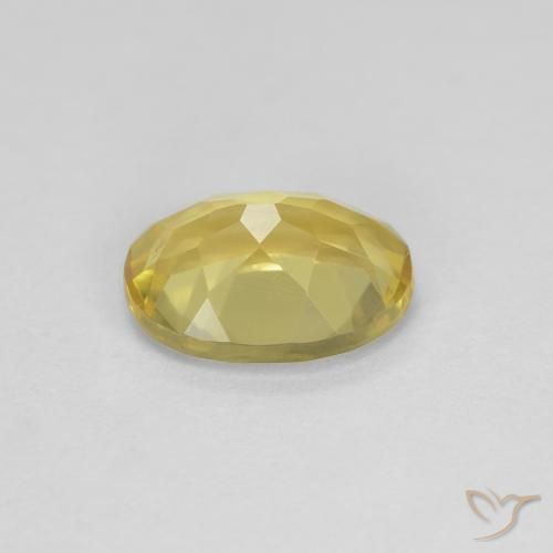 Béryl Jaune moyen naturelle ovale, 1.58 ct, VVS