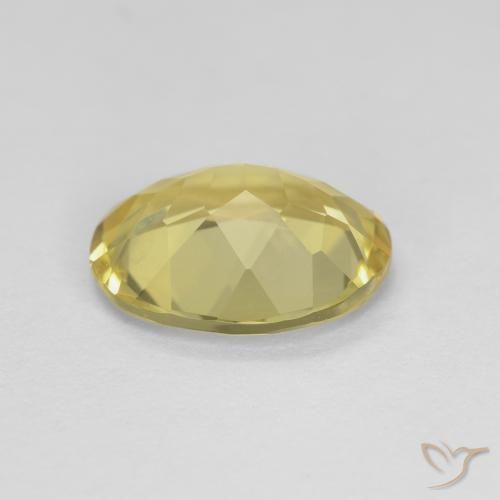 Béryl Jaune brunâtre naturelle ovale, 2.04 ct, VVS