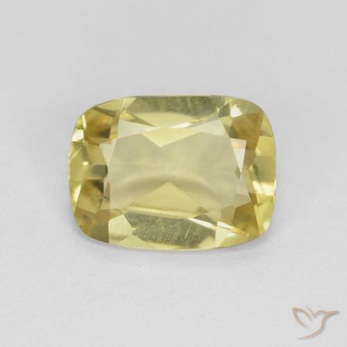 1.10ct Naturel Jaune terreux Béryl, Coussin, VS