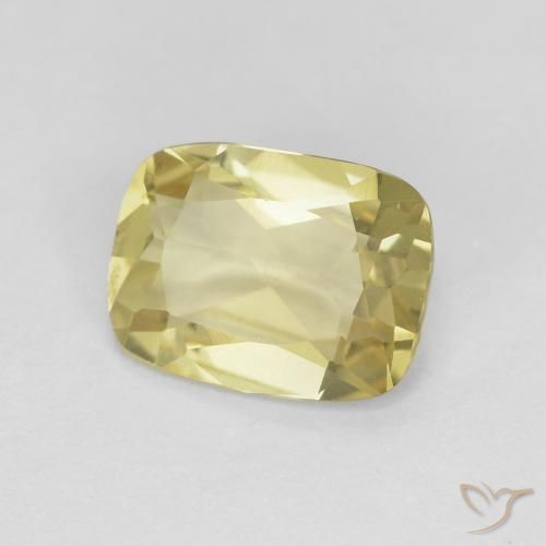 Béryl Jaune terreux naturelle Coussin, 1.10 ct, VS