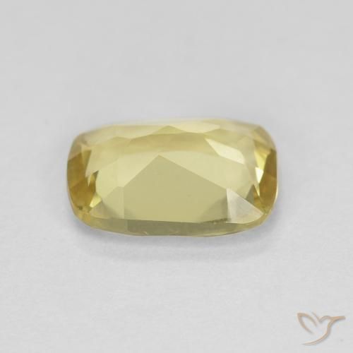 Béryl Jaune terreux naturelle Coussin, 1.10 ct, VS