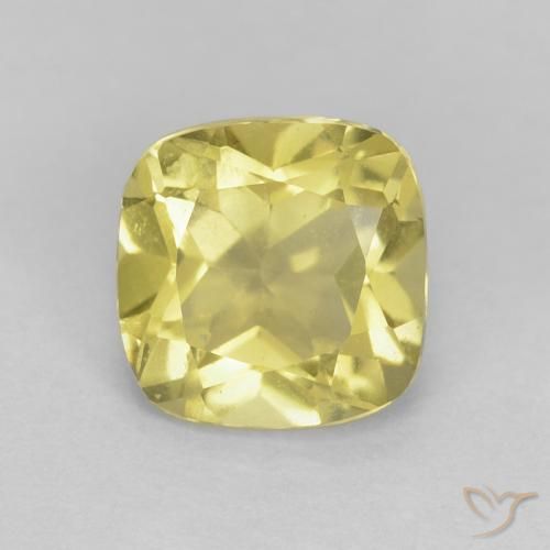 0.88ct Naturel Jaune moyen Béryl, Coussin, VVS
