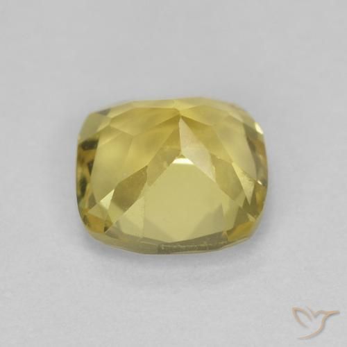 Béryl Jaune moyen naturelle Coussin, 0.88 ct, VVS