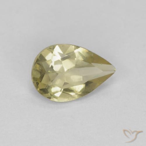 Béryl Jaune moyen naturelle En forme de poire, 0.48 ct, VS