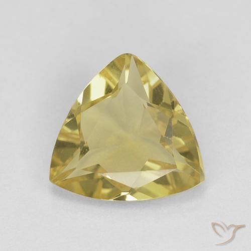 Béryl Jaune moyen naturelle Trillion, 1.18 ct, VS
