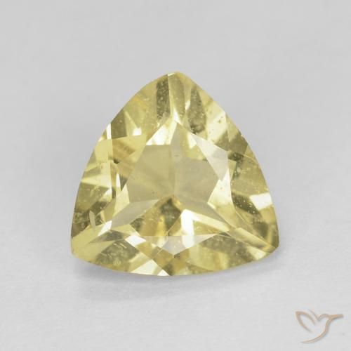 Béryl Jaune Dijon très clair naturelle Trillion, 1.25 ct, VS