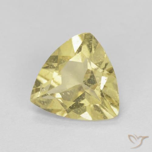 Béryl Jaune Dijon très clair naturelle Trillion, 1.25 ct, VS