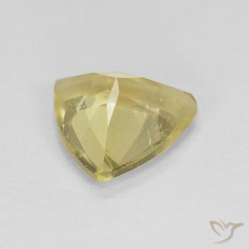 Béryl Jaune Dijon très clair naturelle Trillion, 1.25 ct, VS