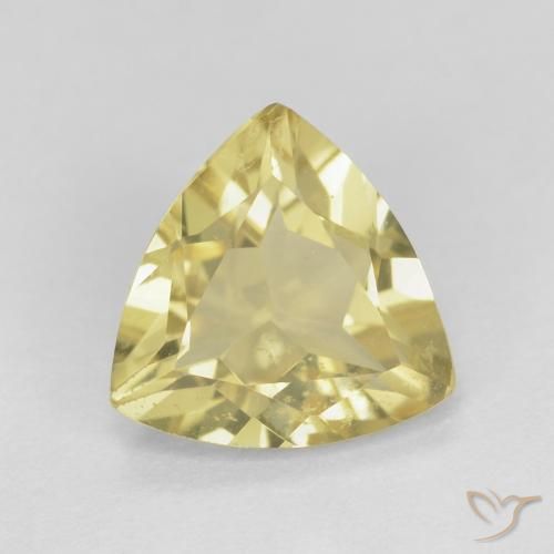 1.39ct Naturel Jaune chaud Béryl, Trillion, VS