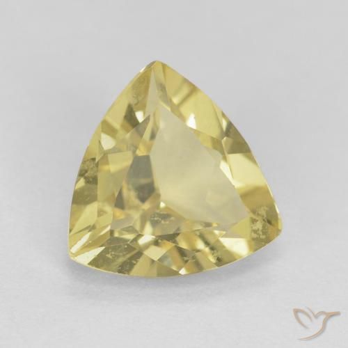 Béryl Jaune chaud naturelle Trillion, 1.39 ct, VS