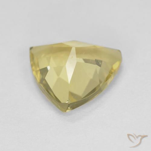 Béryl Jaune chaud naturelle Trillion, 1.39 ct, VS