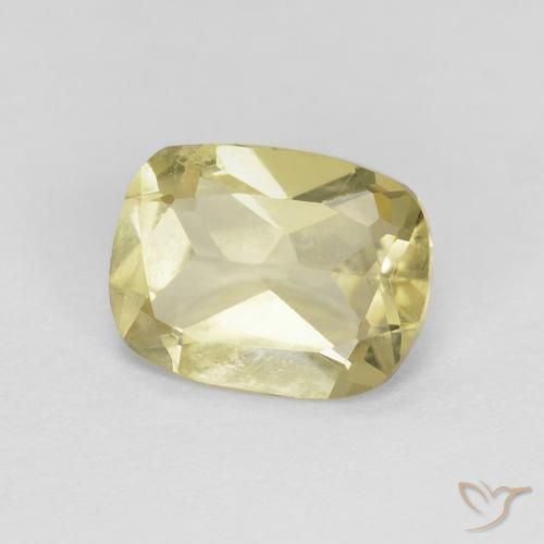 Béryl Jaune moelleux naturelle Coussin, 1.13 ct, VS
