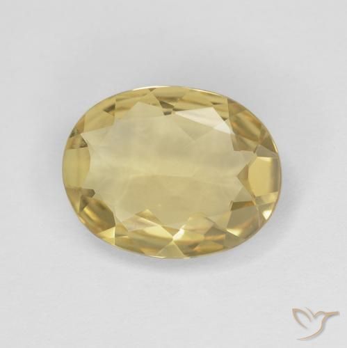 Béryl Jaune moyen naturelle ovale, 2.16 ct, VVS