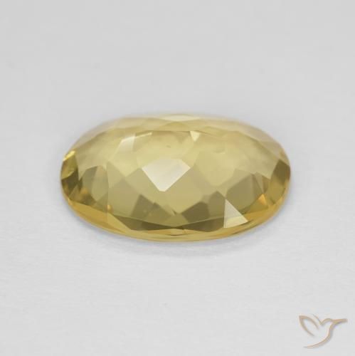Béryl Jaune moyen naturelle ovale, 2.16 ct, VVS