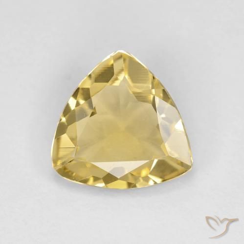 1.54ct Naturel Doré léger Béryl, Trillion, VVS