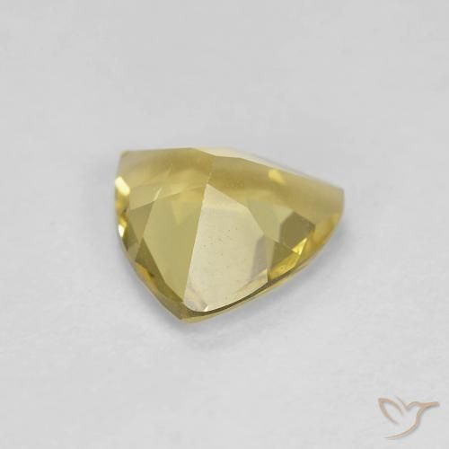 Béryl Jaune terreux naturelle Trillion, 0.98 ct, VS