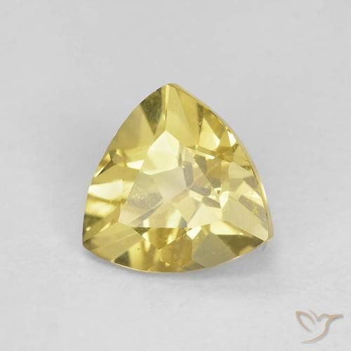 Béryl Jaune Dijon naturelle Trillion, 1.15 ct, VS