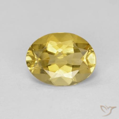 1.74ct Naturel Jaune Dijon Béryl, ovale, VS