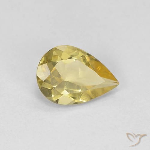 Béryl Jaune Dijon naturelle En forme de poire, 0.52 ct, VS